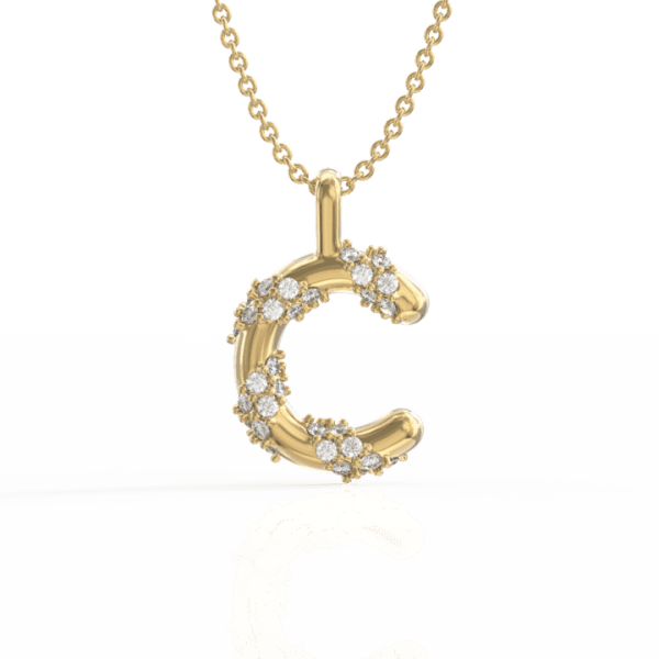 Mini initial letter pendant necklace
