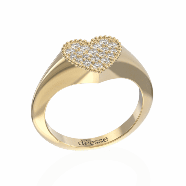 Heart ring pave