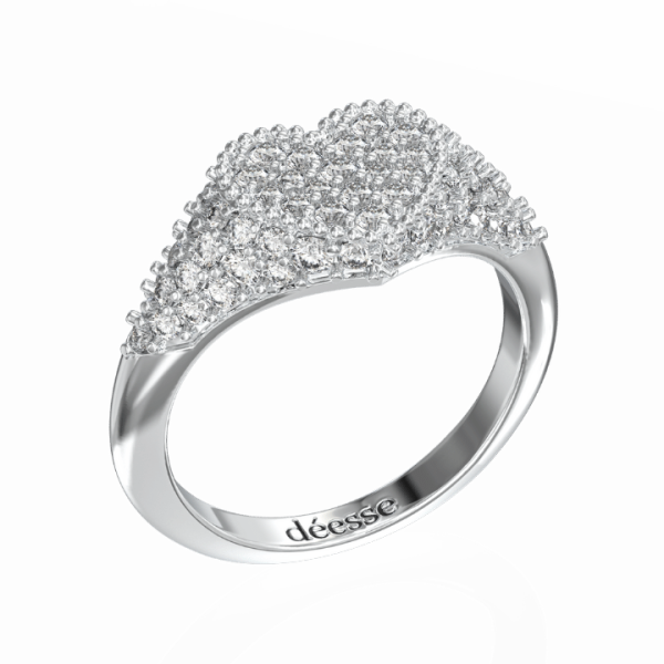 Heart ring full pave - Image 5