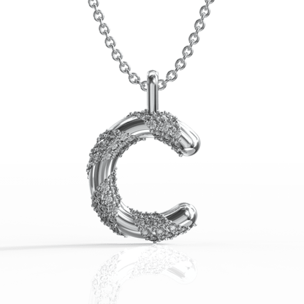 Initial letter pendant necklace A-Z - Image 3
