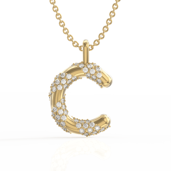 Initial letter pendant necklace A-Z