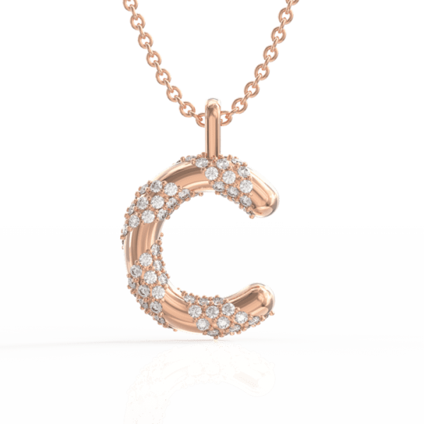 Initial letter pendant necklace A-Z - Image 2
